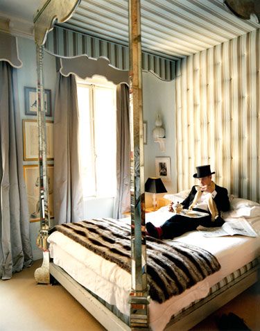 Miles Redd In His Bed Via Harper Bazaar 